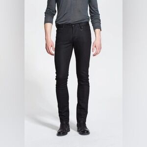 John Varvatos Skinny Fit Coated Jeans In‎ Black, 30R